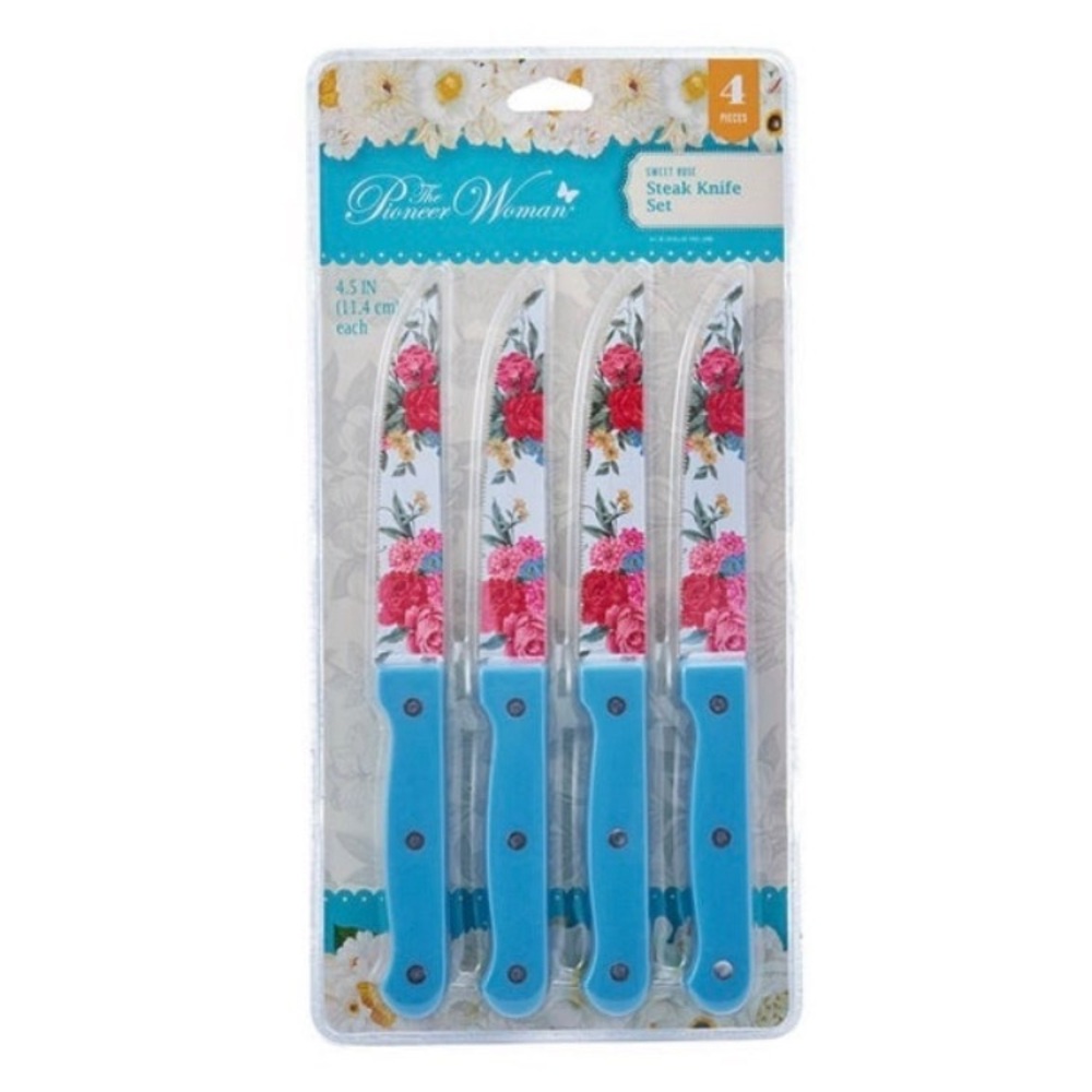 The Pioneer Woman sweet rose Floral Steak Knives Set new